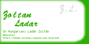 zoltan ladar business card