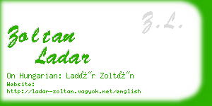 zoltan ladar business card